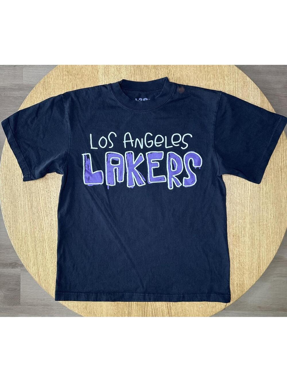 Pre-Owned B2SS NBALab Los Angeles Lakers Shirt In Black Mens Small Short Sleeve